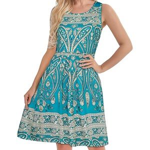 SALE! Paisley Blue Flowy Tank Summer Dress